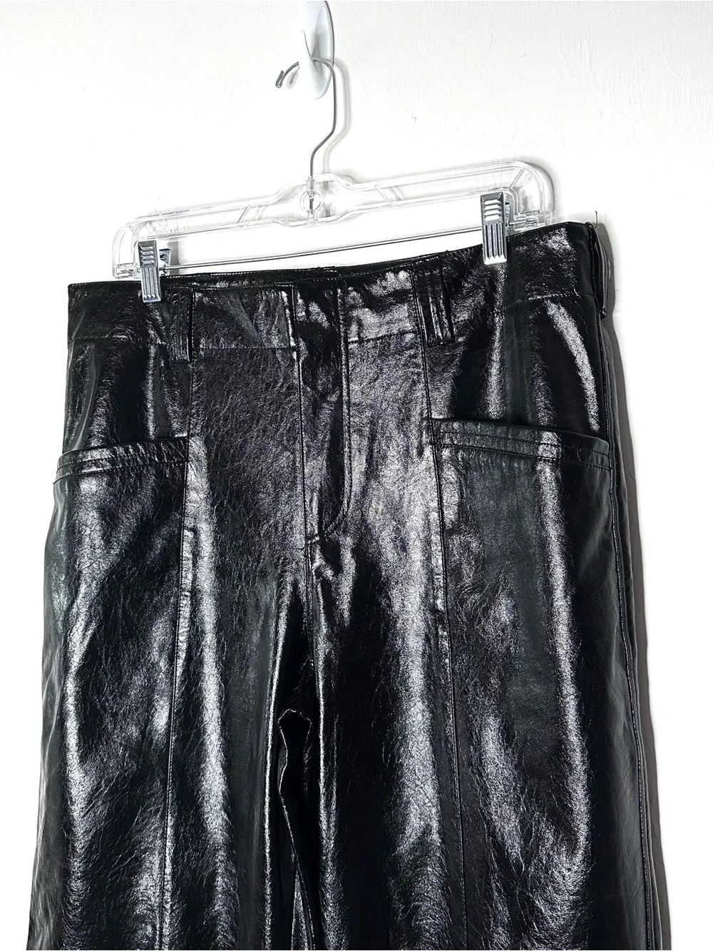Free People: Star-Crossed Lovers Vegan Wide Straight-Leg Pants In Black 12